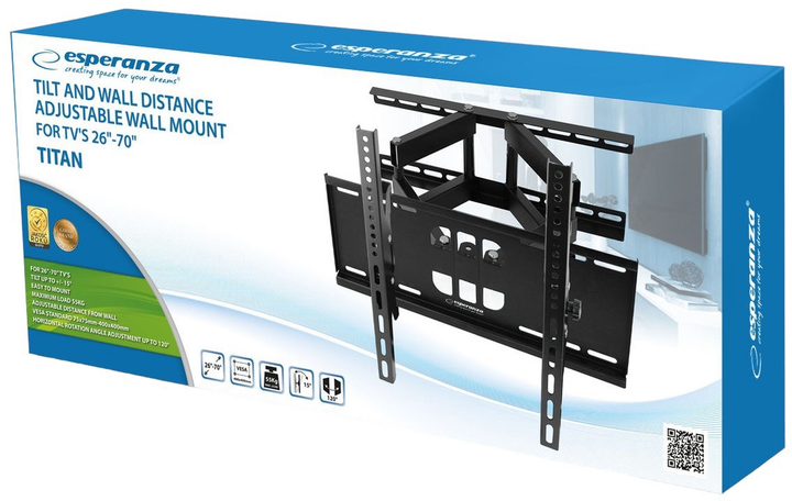 Uchwyt scienny Esperanza ERW012 do TV 26"-70" (5901299958964) (955555908154808) - Outlet - obraz 6