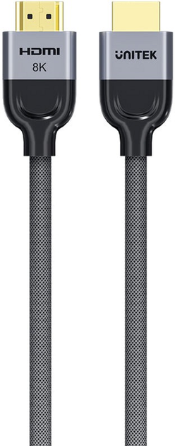 Kabel Unitek LUX HDMI - HDMI 2.1 8K 2 m Black (C11093RGY01-2M) - obraz 1