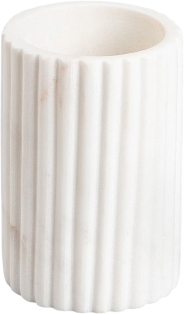 Pojemnik na sztućce Homla Marble Stripes marmurowy ryflowany 13 x 10.5 cm (5906496724329) - obraz 1