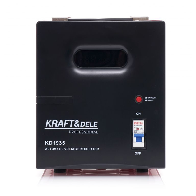 Стабилизатор напряжения Kraft&Dele KD1935 однофазный мощностью 5000 Вт прибор для автоматической регулировки напряжения электрооборудования в доме офисе - Фото 5 Стабилизатор напряжения Kraft&Dele KD1935 однофазный мощностью 5000 Вт прибор для автоматической регулировки напряжения электрооборудования в доме офисе - изображение 5