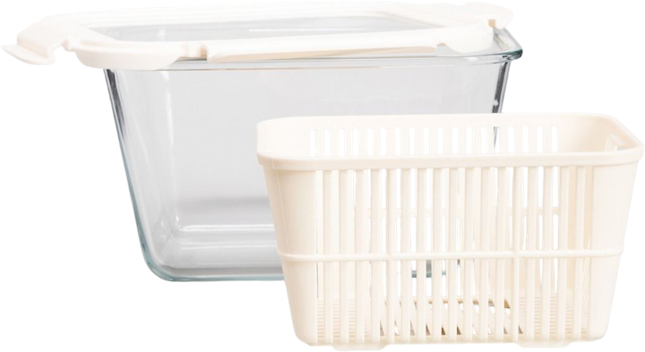 Pojemnik na żywność Homla Negozio szklany z koszyczkiem 2.4 l (5906496746567) - obraz 2