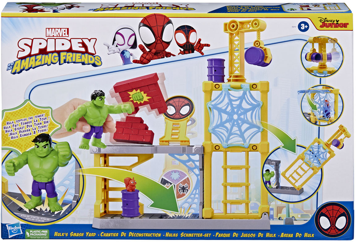 Zestaw zabawek Hasbro Marvel Spidey and His Amazing Friends Power Smash Hulk (5010993942121) - obraz 3