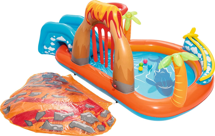 Nadmuchiwany wodny plac zabaw Bestway Lava Lagoon 53069 265 x 265 x 104 cm (6942138926125) - obraz 2
