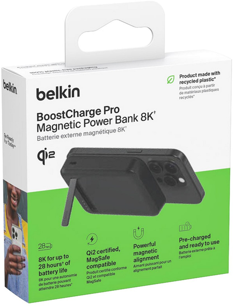 УМБ Belkin BoostCharge Pro Magnetic 8000 mAh 15W Qi2 Black (BPD007BTBK) - зображення 9