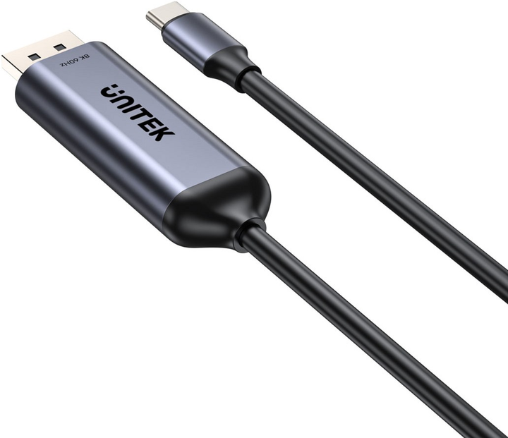 Кабель Unitek Bidirectional USB Type-C - DisplayPort 1.4 8K 60 Гц 1.5 м Black (V1423DGY01) - зображення 6