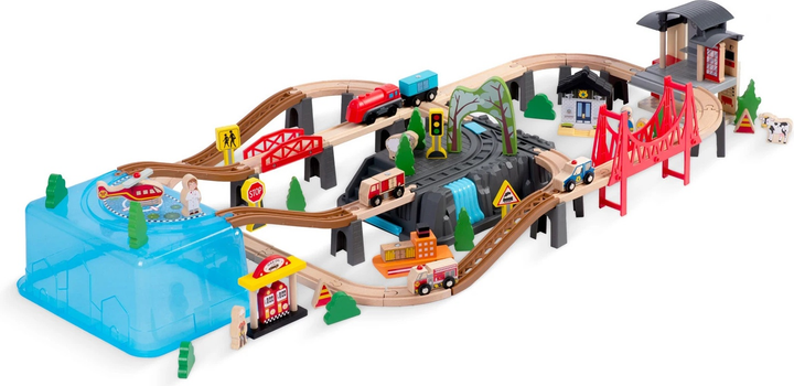 Kolejka drewniana Ricokids Miasteczko RK-879 100 elementów (5903890623357) - obraz 6