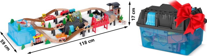 Kolejka drewniana Ricokids Miasteczko RK-879 100 elementów (5903890623357) - obraz 7