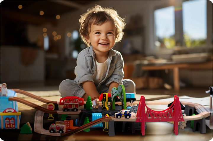Kolejka drewniana Ricokids Miasteczko RK-879 100 elementów (5903890623357) - obraz 17