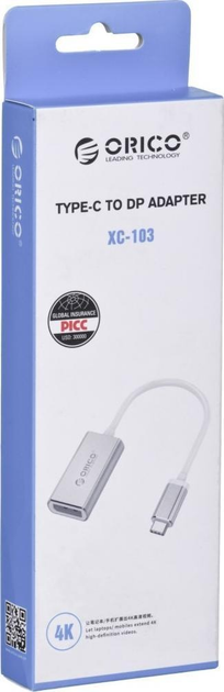 Адаптер Orico USB-C to DisplayPort (XC-103-SV-BP) - зображення 2