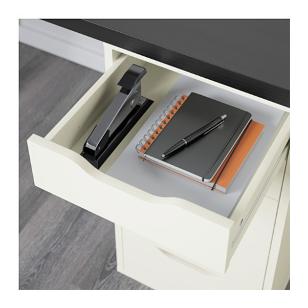 Компьютерный стол IKEA LINNMON/ALEX 120x60 см черно-коричневый белый ...