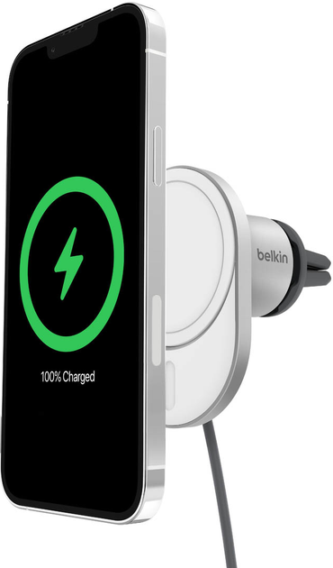 Автомобільний зарядний пристрій Belkin BoostCharge Pro Magnetic Qi2 15W Grey (WIC008BTGR-NCV2) - зображення 3