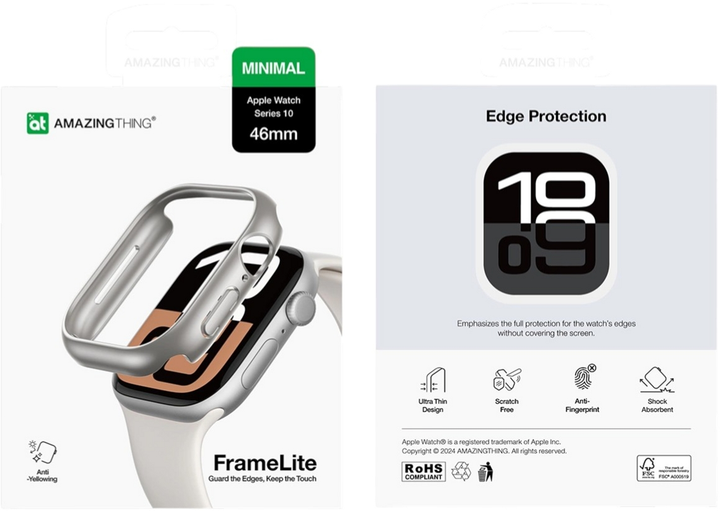 Чохол AMAZINGthing Minimal Case для Apple Watch 46mm Silver (4896238001379) - зображення 8
