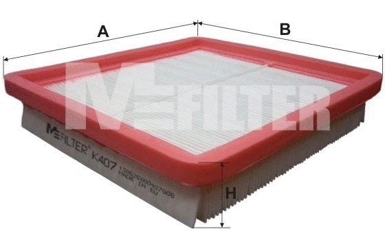 Фильтр воздушный ZAZ LANOS, FSO LANOS, CHEVROLET LANOS, M-FILTER (K407) - Фото 1 Фильтр воздушный ZAZ LANOS, FSO LANOS, CHEVROLET LANOS, M-FILTER (K407) - изображение 1