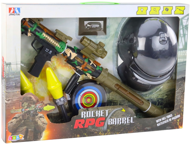 Zestaw wojskowy LEAN Toys Bazooka RPG z akcesoriami 24287 (5905991054337) - obraz 1