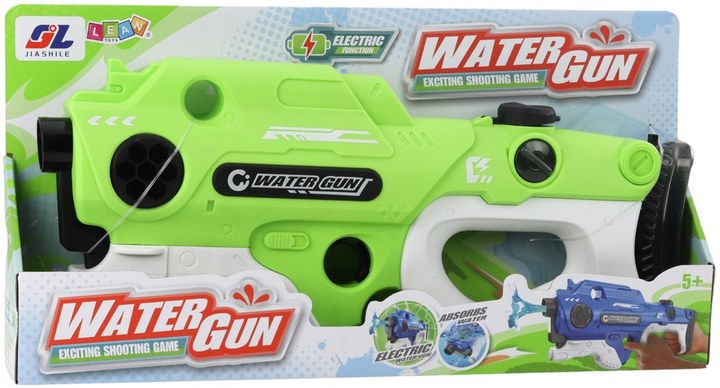 Karabin-pistolet na wodę elektryczny LEAN Toys automatyczny Zielony 24370 (5905991054986) - obraz 1