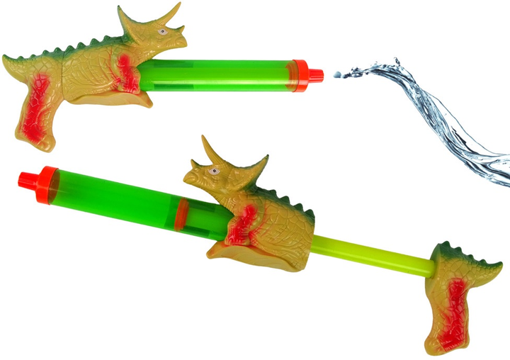 Pistolet na wodę LEAN Toys Dinozaur 40 cm Zielony 13359 (5905323215610) - obraz 2