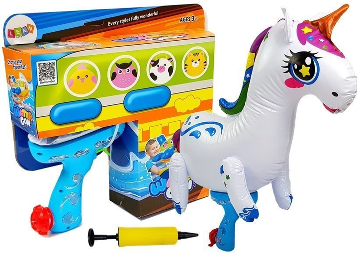 Pistolet na wodę LEAN Toys Jednorożec duży pompowany 8211 (5903802455885) - obraz 2