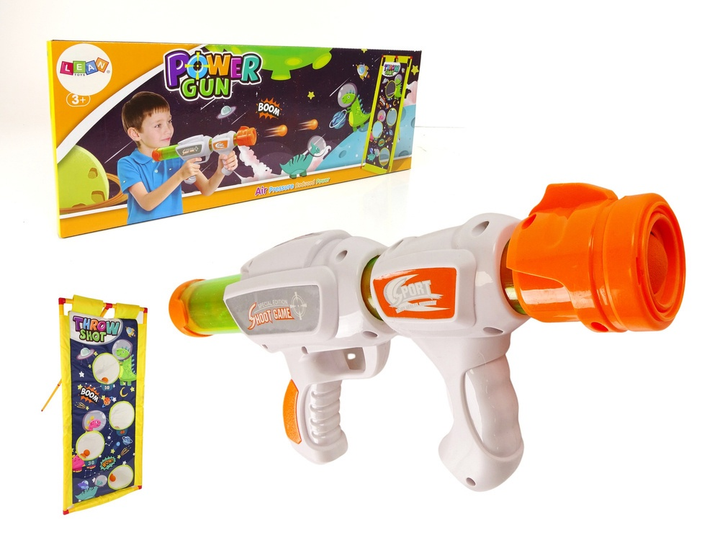 Набір для стрільби LEAN Toys Пістолет на поролонові кульки + Мішень 11369 (5905214974510) - зображення 2