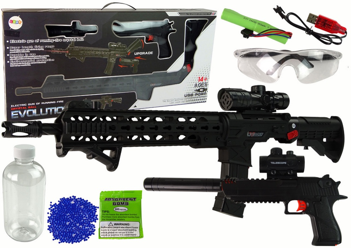 Karabin-pistolet LEAN Toys na kulki wodne z akcesoriami Czarny 16013 (5905679075593) - obraz 3