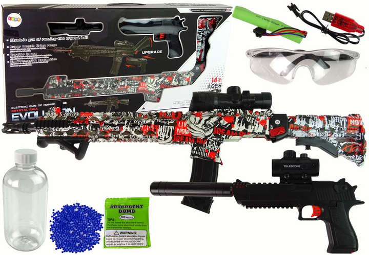 Karabin-pistolet LEAN Toys na kulki wodne z akcesoriami Kolorowy 16014 (5905679075609) - obraz 3