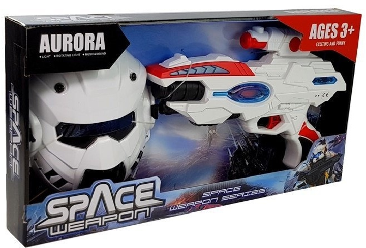 Pistolet laserowy LEAN Toys Space z maską 5085 (5907625589345) - obraz 1