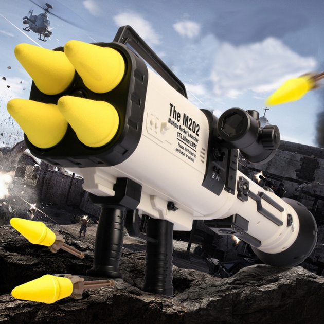 Ракетна установка LEAN Toys M202 з поролоновими снарядами 68 см 24288 (5905991054344) - зображення 5