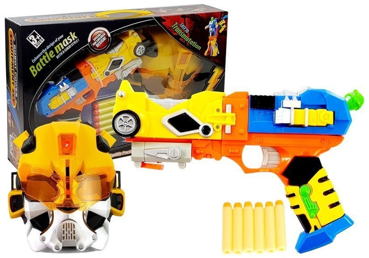 Пістолет LEAN Toys на поролонові стріли 2 в 1 з маскою 5090 (5907625589390) - зображення 2