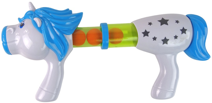 Pistolet LEAN Toys Wyrzutnia na miękkie kulki Jednorożec Niebieski 11363 (5905214974497) - obraz 4