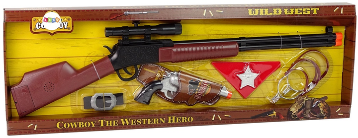 Zestaw kowbojski LEAN Toys Strzelba z akcesoriami 13373 (5905323215986) - obraz 1