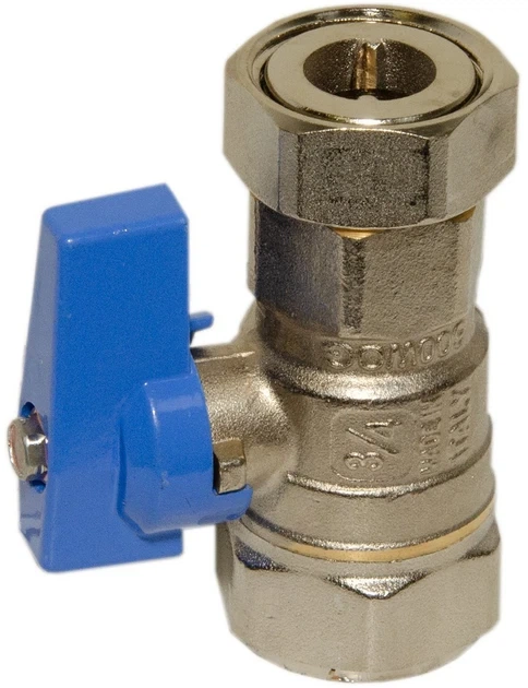 Шариковый кран прямой с накидной гайкой BIANCHI 3/4х3/4" внутренняя резьба, blue/синий (528005050E) - Фото 2 Шариковый кран прямой с накидной гайкой BIANCHI 3/4х3/4" внутренняя резьба, blue/синий (528005050E) - изображение 2