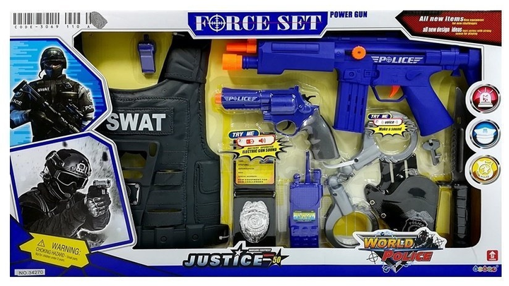 Zestaw policyjny LEAN Toys Force Set 4872 (5907625587013) - obraz 1
