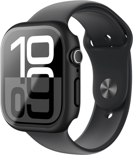Чохол AMAZINGthing Radix Glass для Apple Watch 46mm із загартованим склом Black (4896238001409) - зображення 6
