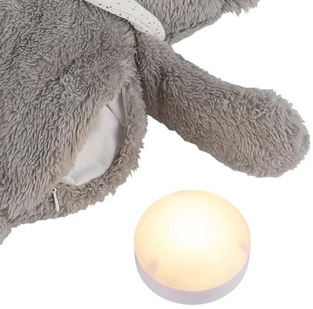 Zabawka z lampką nocną Nattou Sleepy Bear muzyczna z czujnikiem płaczu Beżowa 876612 (5414673876612) - obraz 2