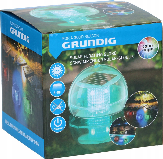 Сонячна плаваюча RGB лампа Grundig Kula G665 - зображення 5