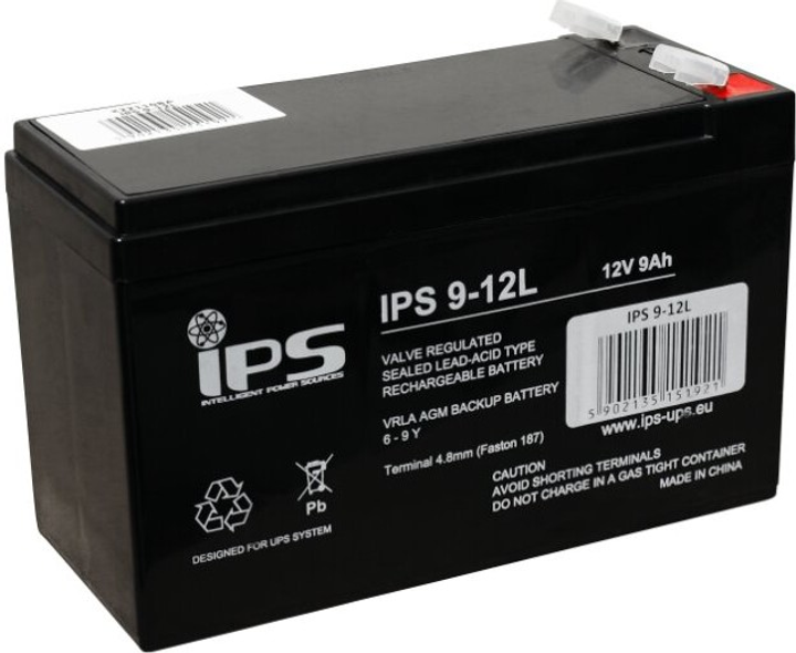 Акумуляторна батарея IPS VRLA AGM 12V 9 Ah (5902135151921) - зображення 1