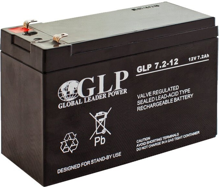 Акумуляторна батарея GLP VRLA AGM 12V, 7.2 Ah T1 (5902135116739) - зображення 1