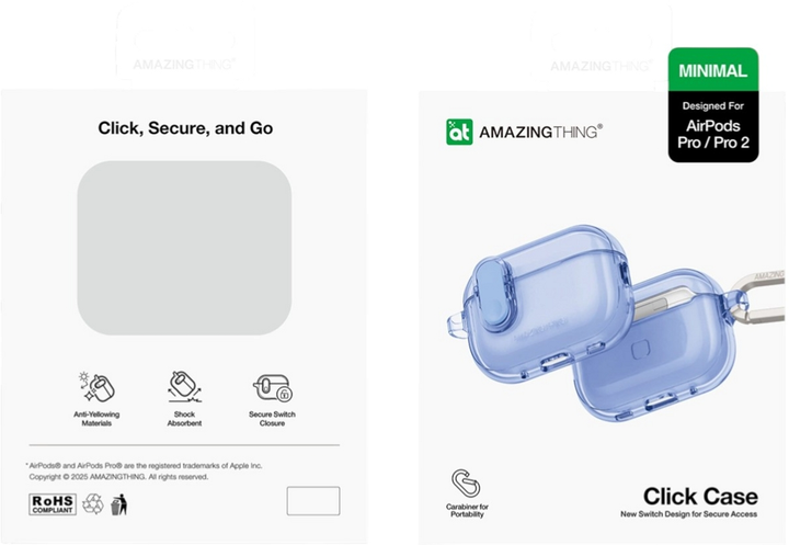 Etui AMAZINGthing Minimal Case do AirPods Pro 2 Navy (4896238001737) - obraz 4