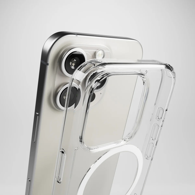 Панель Puro Impact Clear D3O MagSafe для Apple iPhone 16 Pro Transparent (8018417485077) - зображення 3