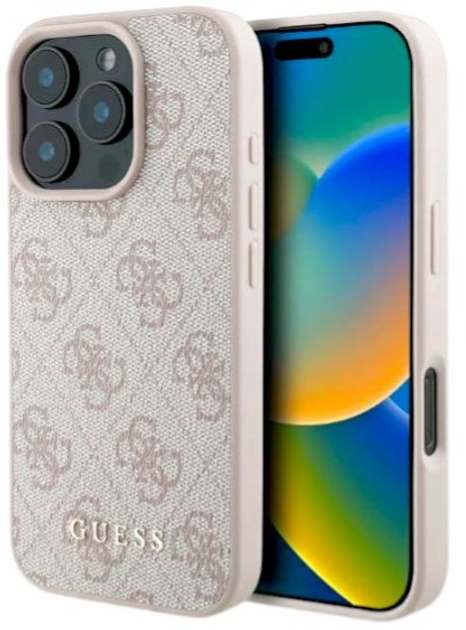 Etui Guess 4G Classic na Apple iPhone 16 Pro Pink (3666339346102) - obraz 1