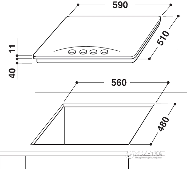 Варильна поверхня газова WHIRLPOOL AKM 528/JA - зображення 2
