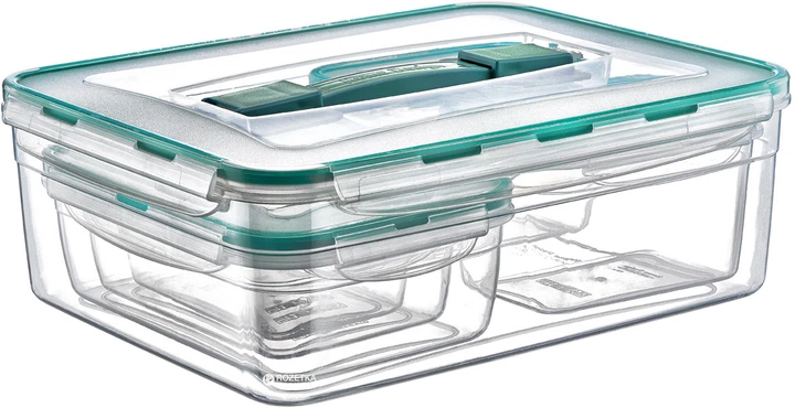 Набір контейнерів Irak Plastik Fresh Box Kombi Set з 6 шт. прозорий (5367kmd) - зображення 2