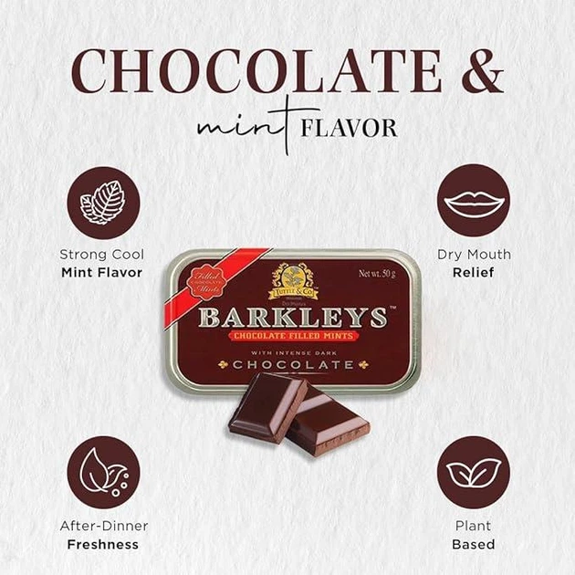 М'ятні льодяники Barkleys Chocolate Mint шоколадна м'ята 50 г - зображення 3