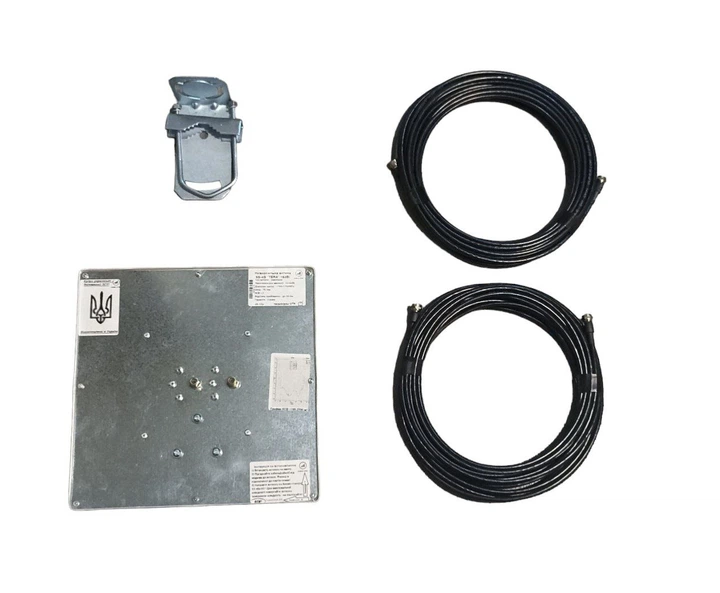 Антенна Панельная TERA MIMO 2x16dBi с кабелем RG58 50 Ом 2x10 м и 4 F-разъема - изображение 2