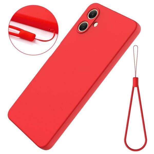 Силиконовый (TPU) чехол Deexe Silicone Case для Samsung Galaxy A07 (A075) - Red - изображение 2