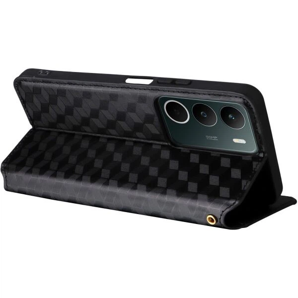 Чохол Deexe Rhombus Book для Realme C71 - Black - зображення 4