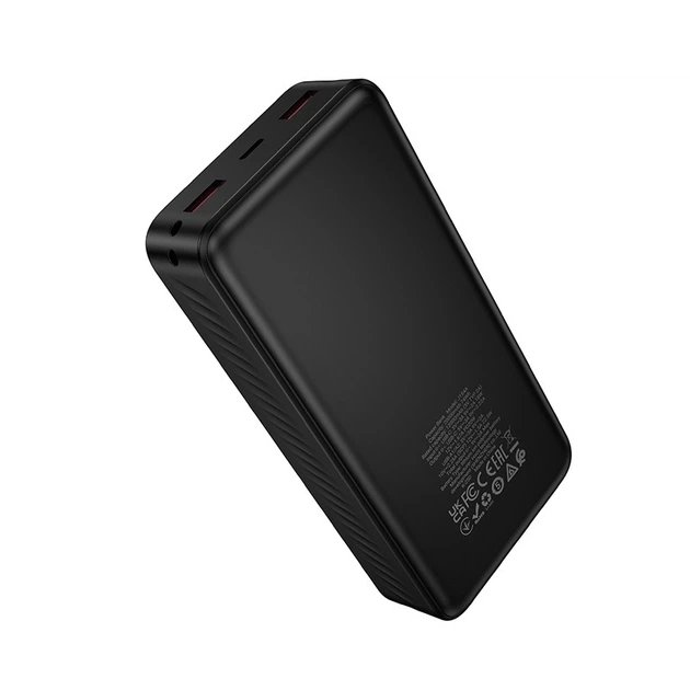 Повербанк павербанк с быстрой зарядкой PD20W HOCO J154A Victorious 20000mAh 2USB + Type-C 22.5W Черный - изображение 4