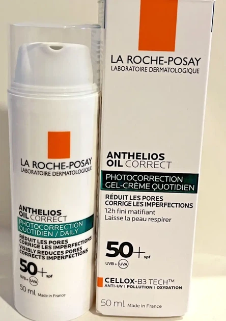 Сонцезахисний коригувальний гель крем La Roche-Posay Anthelios Oil Correct SPF 50+ 50 мл - Фото 2 Сонцезахисний коригувальний гель крем La Roche-Posay Anthelios Oil Correct SPF 50+ 50 мл - зображення 2