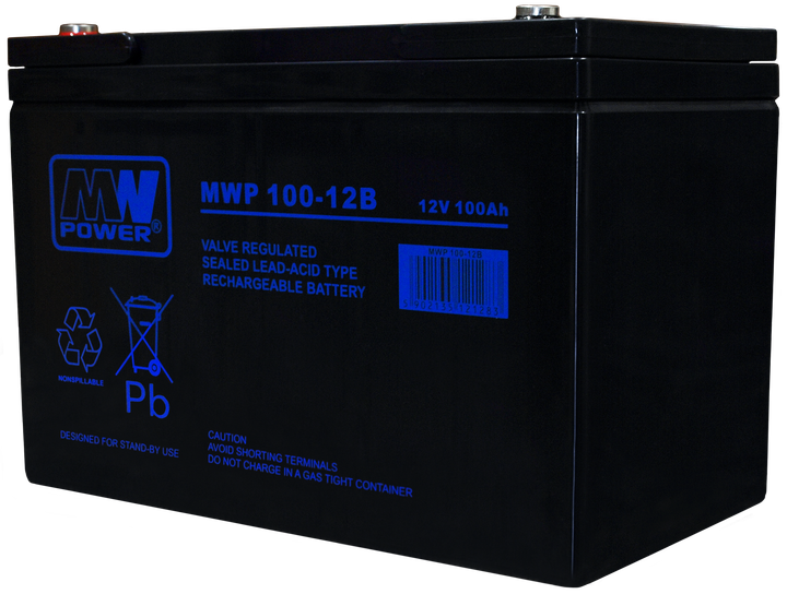 Akumulator MW Power VRLA AGM MWP 100-12B 12V 100Ah (5902135121283) - obraz 1