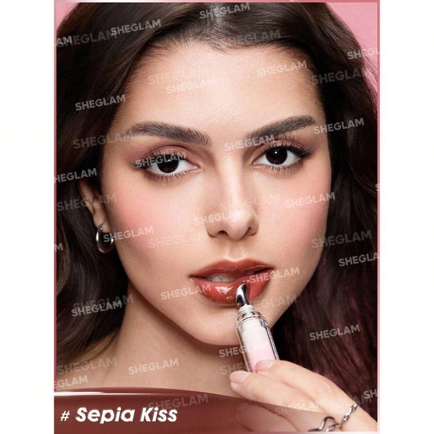 Блиск для губ Sheglam Booster Shine Plumping Lip Gloss Sepia Kiss - зображення 2