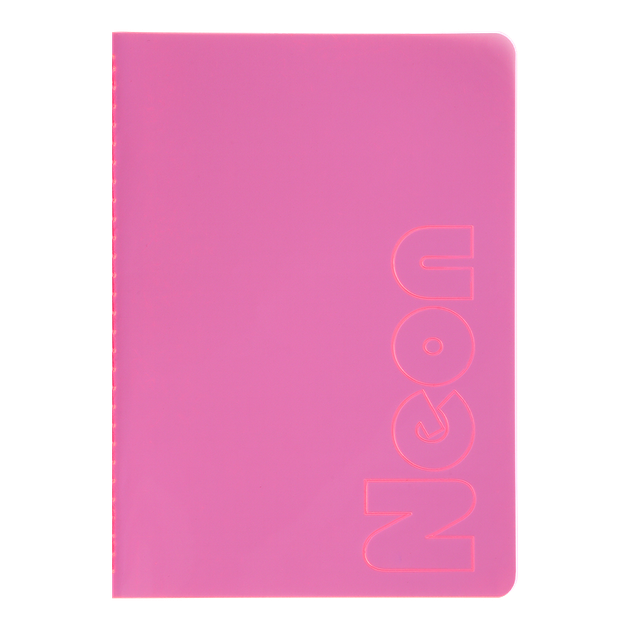 Книга записна А5 BM.24822180-10 NEON 80 арк кліт.,зшита обкладинка PVC,рожева - Фото 1 Книга записна А5 BM.24822180-10 NEON 80 арк кліт.,зшита обкладинка PVC,рожева - изображение 1